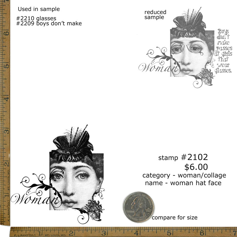 #2102 - Woman Hat Face - Woman/Collage